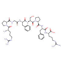 80943-05-1 (2S)-2-[[(2S)-2-[[(2S)-1-[(2S)-2-[[(2S)-2-[[2-[[(2S)-1-[(2S)-2-amino-5-(diaminomethylideneamino)pentanoyl]pyrrolidine-2-carbonyl]amino]acetyl]amino]-3-phenylpropanoyl]amino]-3-hydroxypropanoyl]pyrrolidine-2-carbonyl]amino]-3-phenylpropanoyl]amino]-5-(diam chemical structure