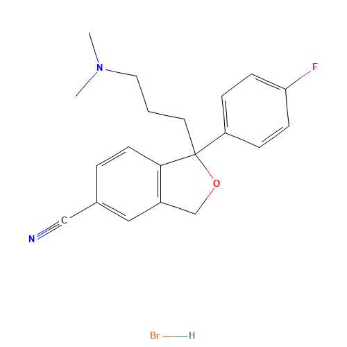 59729-32-7 Citalopram hydrobromide chemical structure