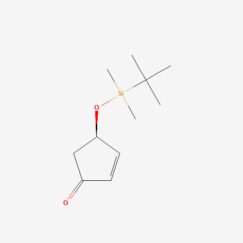61305-35-9 (R)-4-(Tert-butyl-dimethylsilyloxy)cyclopent-2-enone chemical structure