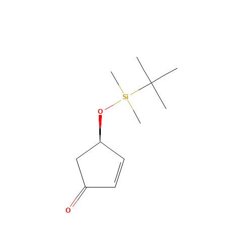 61305-35-9 (R)-4-(Tert-butyl-dimethylsilyloxy)cyclopent-2-enone chemical structure