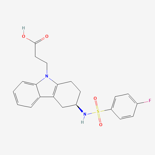 116649-85-5 3R-[[(4-Fluorophenyl)sulfonyl]amino]-1,2,3,4-tetrahydro-9H-carbazole-9-propanoic acid chemical structure