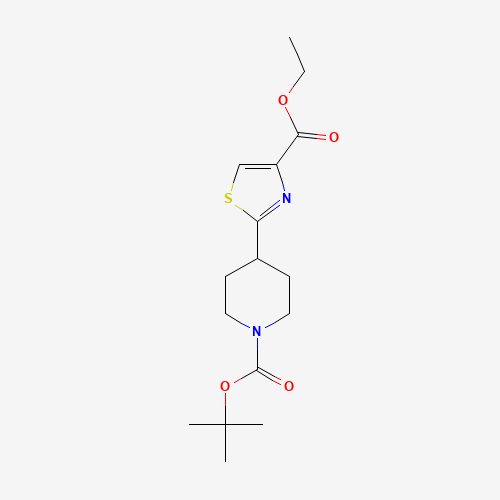 365413-31-6 tert-Butyl-4-[4-(ethoxycarbonyl)-1,3-thiazol-2-yl]-piperizine-1-carboxylate chemical structure