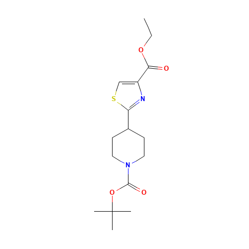 365413-31-6 tert-Butyl-4-[4-(ethoxycarbonyl)-1,3-thiazol-2-yl]-piperizine-1-carboxylate chemical structure