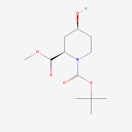 321744-26-7 (2R,4S)-N-Boc-4-hydroxypiperidine-2-carboxylic acid methyl ester chemical structure