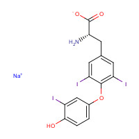 55-06-1 3,3',5-Triiodo-L-thyronine sodium salt chemical structure
