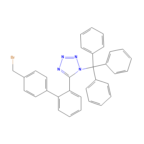 124750-51-2 N-Triphenylmethyl-5-(4-bromomethylbiphenyl-2-yl) tetrazole chemical structure