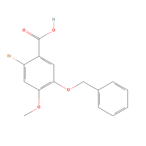 24958-42-7 2-Bromo-4-methoxy-5-(benzyloxy)benzoic acid chemical structure