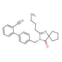 138401-24-8 4'-[(2-n-Butyl-4-oxo-1,3-diazaspiro[4.4]non-1-en-3-yl)methyl]-(1,1'-biphenyl)-2-carbonitrile chemical structure