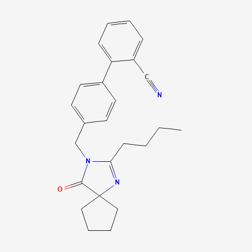 138401-24-8 4'-[(2-n-Butyl-4-oxo-1,3-diazaspiro[4.4]non-1-en-3-yl)methyl]-(1,1'-biphenyl)-2-carbonitrile chemical structure