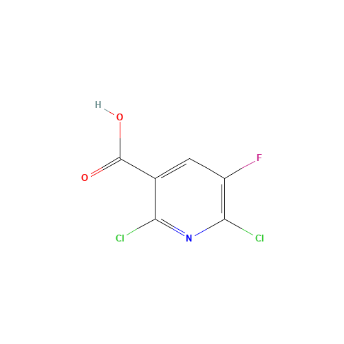 82671-06-5 2,6-Dichloro-5-fluoronicotinic acid chemical structure