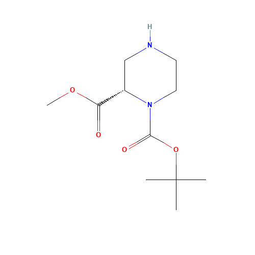 796096-64-5 (S)-1-N-Boc-piperazine-2-carboxylic acid methyl ester chemical structure