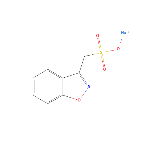73101-64-1 1,2-benzisoxazole-3-methanesulfonic acid sodium salt chemical structure