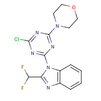 475111-38-7 4-(4-chloro-6-(2-(difluoromethyl)-1H-benzo[d]imidazol-1-yl)-1,3,5-triazin-2-yl)morpholine chemical structure
