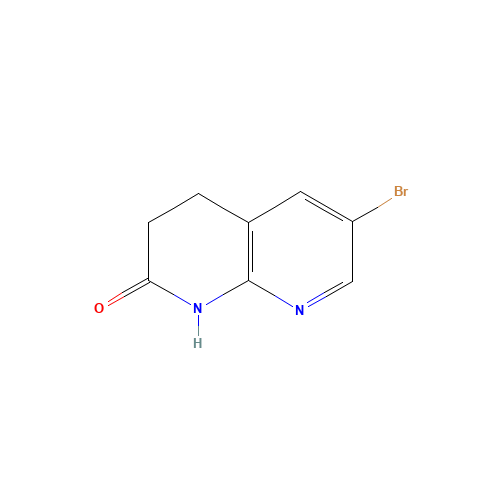 129686-16-4 6-Bromo-3,4-dihydro-1H-[1,8]naphthyridin-2-one chemical structure
