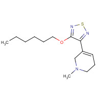 131986-45-3 5-(4-Hexyloxy-[1,2,5]thiadiazol-3-yl)-1-methyl-1,2,3,6-tetrahydro-pyridine chemical structure