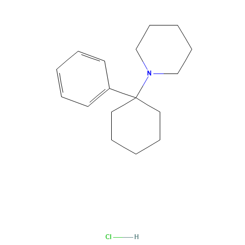 956-90-1 PHENCYCLIDINE HYDROCHLORIDE chemical structure
