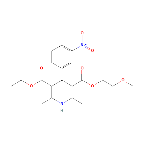 66085-59-4 Isopropyl 2-methoxyethyl 1,4-dihydro-2,6-dimethyl-4-(m-nitrophenyl)-3,5-pyridinedicarboxylate chemical structure