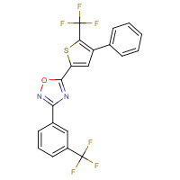 256414-75-2 5-[4-PHENYL-5-(TRIFLUOROMETHYL)-2-THIENYL]-3-[3-(TRIFLUOROMETHYL)PHENYL]-1,2,4-OXADIAZOLE chemical structure