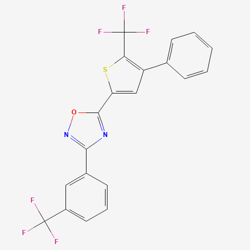 256414-75-2 5-[4-PHENYL-5-(TRIFLUOROMETHYL)-2-THIENYL]-3-[3-(TRIFLUOROMETHYL)PHENYL]-1,2,4-OXADIAZOLE chemical structure