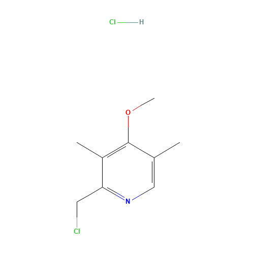 86604-75-3 2-Chloromethyl-4-methoxy-3,5-dimethylpyridine hydrochloride chemical structure