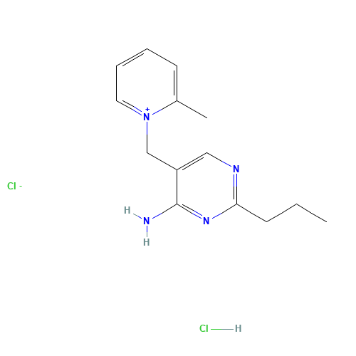 137-88-2 1-([4-Amino-2-propyl-5-pyrimidinyl]methyl)-2-methylpyridinium chloride chemical structure