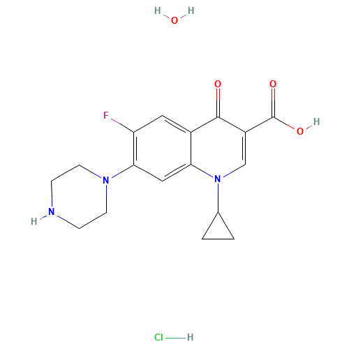 86393-32-0 Ciprofloxacin hydrochloride hydrate chemical structure
