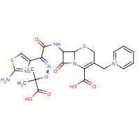 72558-82-8 1-[[(6R,7R)-7-[[(2Z)-(2-Amino-4-thiazolyl)[(1-carboxy-1-methylethoxy)imino] acetyl] amino]-2-carboxy-8-oxo-5-thia-1-azabicyclo[4.2.0] oct-2-en-3-yl]methyl]pyridinum hydroxide inner salt chemical structure
