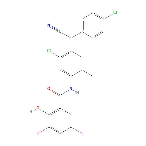 57808-65-8 Closantel chemical structure