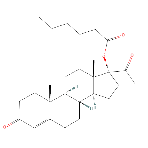 630-56-8 17a-Hydroxyprogesterone caproate chemical structure