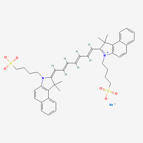 3599-32-4 Sodium 2-(7-(3,3-dimethyl-1-(4-sulfonatobutyl)benz(e)indolin-2-ylidene)hepta-1,3,5-trien-1-yl)-3,3-dimethyl-1-(4-sulfonatobutyl)benz[e]indolinium chemical structure