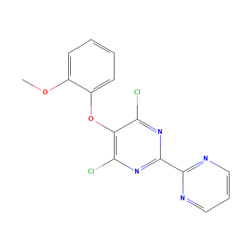 150728-13-5 4,6-Dichloro-5-(2-methoxyphenoxy)-2,2'-bipyrimidine chemical structure