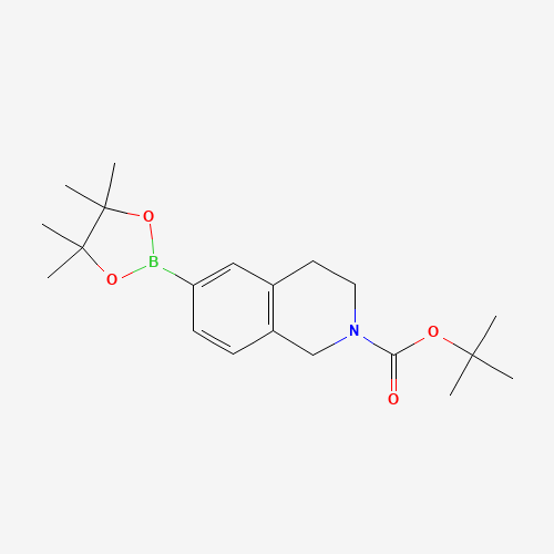 893566-72-8 TERT-BUTYL 6-(4,4,5,5-TETRAMETHYL-1,3,2-DIOXABOROLAN-2-YL)-3,4-DIHYDROISOQUINOLINE-2(1H)-CARBOXYLATE chemical structure
