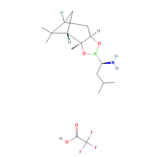 179324-87-9 (aR,3aS,4S,6S,7aR)-Hexahydro-3a,8,8-trimethyl-alpha-(2-methylpropyl)-4,6-methano-1,3,2-benzodioxaborole-2-methanamine 2,2,2-trifluoroacetate chemical structure