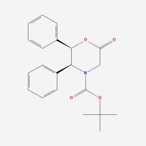 112741-49-8 tert-Butyl (2R,3S)-(-)-6-oxo-2,3-diphenyl-4-morpholinecarboxylate chemical structure
