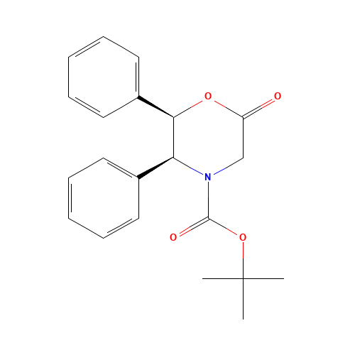 112741-49-8 tert-Butyl (2R,3S)-(-)-6-oxo-2,3-diphenyl-4-morpholinecarboxylate chemical structure
