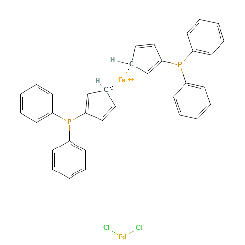 72287-26-4 [1,1'-Bis(diphenylphosphino)ferrocene]dichloropalladium(II) chemical structure