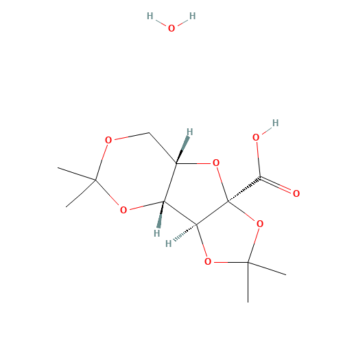 68539-16-2 (-)-Diacetone-2-keto-L-gulonic acid monohydrate chemical structure