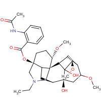 32854-75-4 (1a,14a,16b)-20-Ethyl-1,14,16-trimethoxyaconitane-4,8,9-triol 4-(2-acetylamino)benzoate) chemical structure