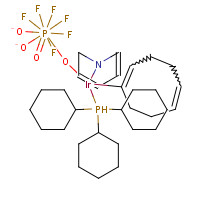 64536-78-3 (1,5-CYCLOOCTADIENE)(PYRIDINE)(TRICYCLOHEXYLPHOSPHINE)IRIDIUM(I) HEXAFLUOROPHOSPHATE chemical structure