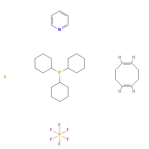 64536-78-3 (1,5-CYCLOOCTADIENE)(PYRIDINE)(TRICYCLOHEXYLPHOSPHINE)IRIDIUM(I) HEXAFLUOROPHOSPHATE chemical structure