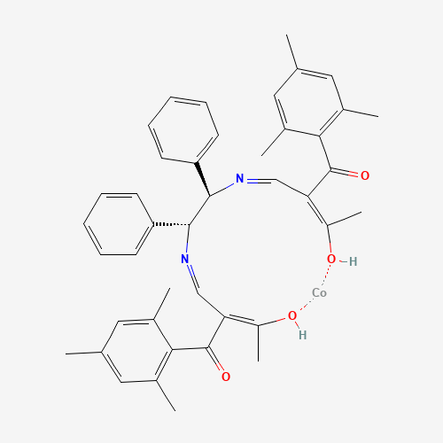 212250-92-5 (1R,2R)-N,N'-BIS[3-OXO-2-(2,4,6-TRIMETHYLBENZOYL)BUTYLIDENE]-1,2-DIPHENYLETHYLENEDIAMINATO COBALT(II) chemical structure