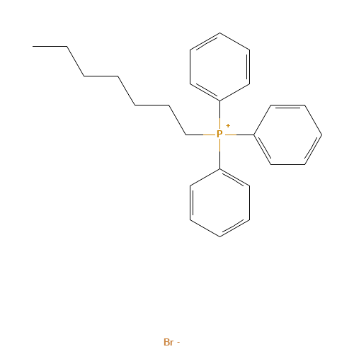 13423-48-8 N-HEPTYLTRIPHENYLPHOSPHONIUM BROMIDE chemical structure