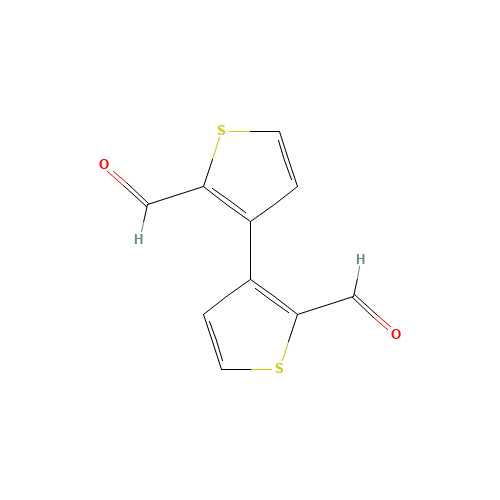 40306-89-6 [3,3'-Bithiophene]-2,2'-dicarboxaldehyde chemical structure
