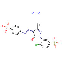 91101-24-5 1-(2-CHLORO-5-SULFOPHENYL)-3-METHYL-4-(4-SULFOPHENYL)AZO-2-PYRAZOLIN-5-ONE DISODIUM SALT chemical structure