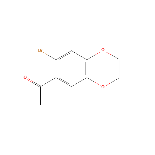 59820-90-5 1-(7-BROMO-2,3-DIHYDRO-1,4-BENZODIOXIN-6-YL)-2-PHENYLETHAN-1-ONE chemical structure