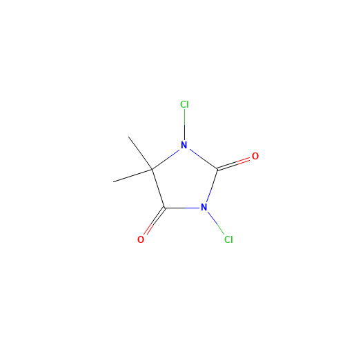 118-52-5 1,3-Dichloro-5,5-dimethylhydantoin chemical structure