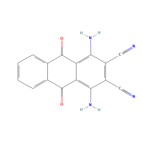 81-41-4 1,4-DIAMINO-2,3-DICYANO-9,10-ANTHRAQUINONE chemical structure