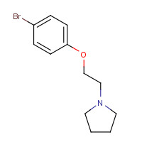 1081-73-8 N-[2-(4-Bromophenoxy)ethyl]pyrrolidine chemical structure