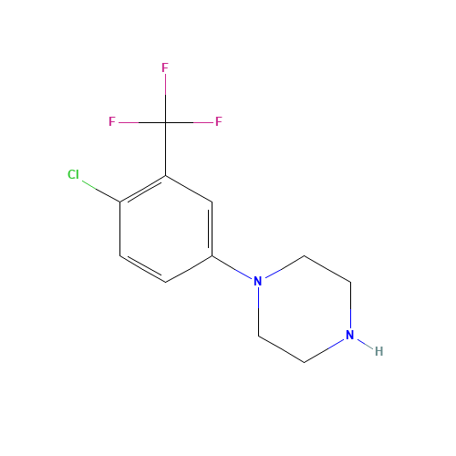 41213-04-1 1-(4-CHLORO-3-TRIFLUOROMETHYLPHENYL)PIPERAZINE chemical structure