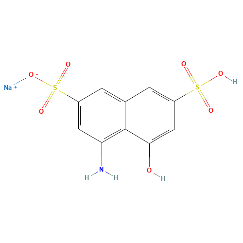 5460-09-3 8-Amino-1-naphthol-3,6-disulfonic acid monosodium salt monohydrate chemical structure